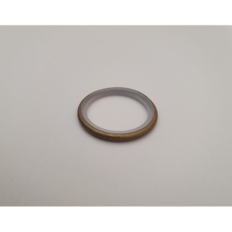 Antikinės bronzos 25mm Žiedelis su plastiku antgalis