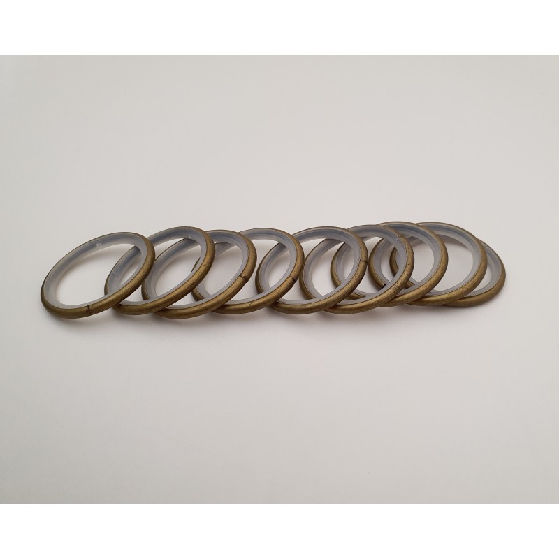 Antikinės bronzos 25mm Žiedelis su plastiku antgalis