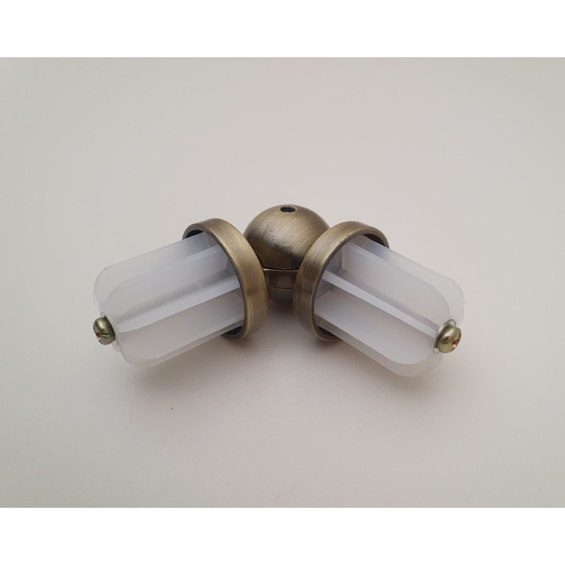 Antikinės bronzos 25mm Kampas antgalis