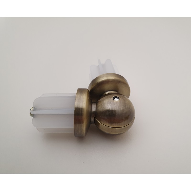 Antikinės bronzos 25mm Kampas antgalis