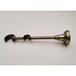 Antikinės bronzos 19/25mm Atvira dviguba kojelė 19mm lazdai/bėgeliui ir 25mm lazdai