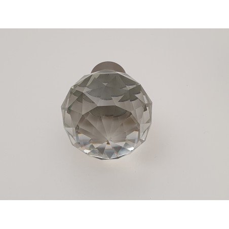 Matinio sidabro 25mm Crystal oval antgalis
