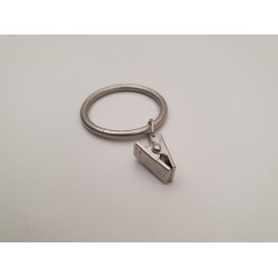 Matinio sidabro 25mm Žiedelis su gnybtu