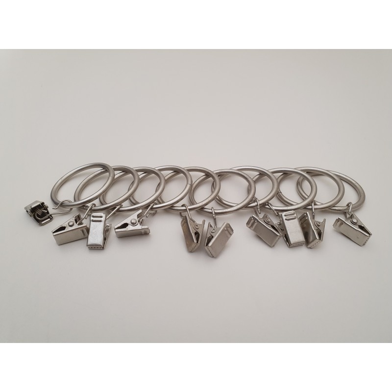 Matinio sidabro 25mm Žiedelis su gnybtu