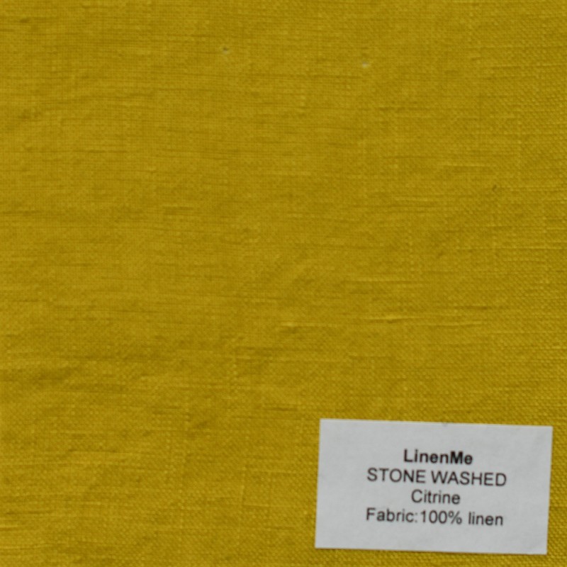 Lininės užuolaidos, geltono atspalvio 