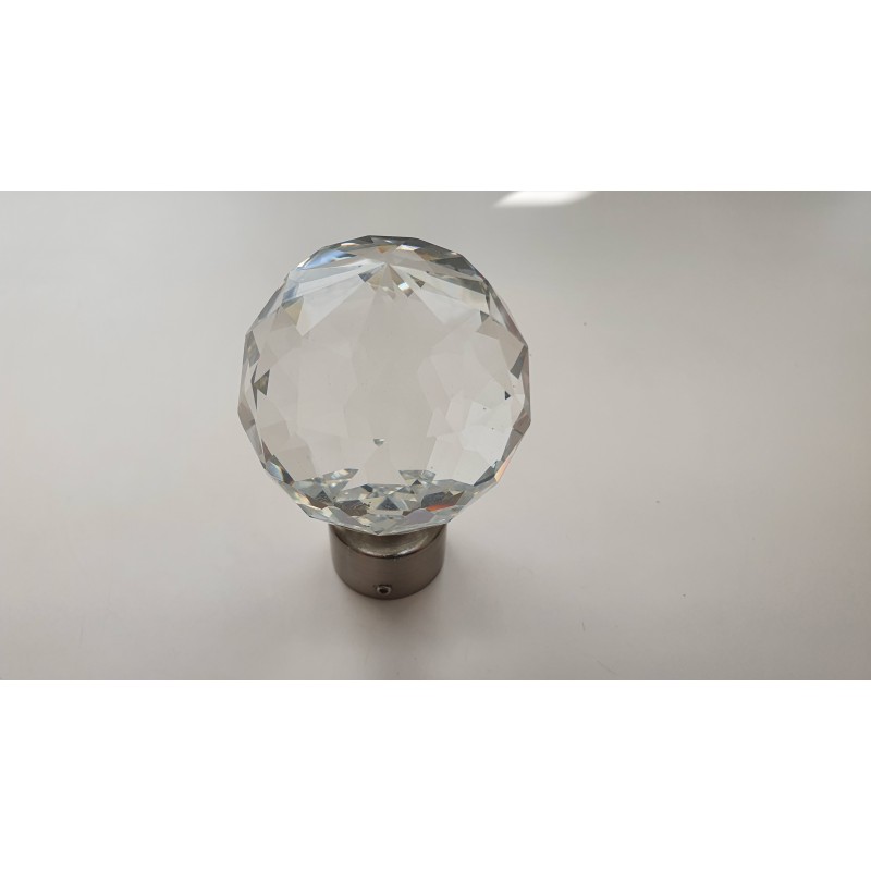 Blizgaus chromo 25mm crystal oval antgalis