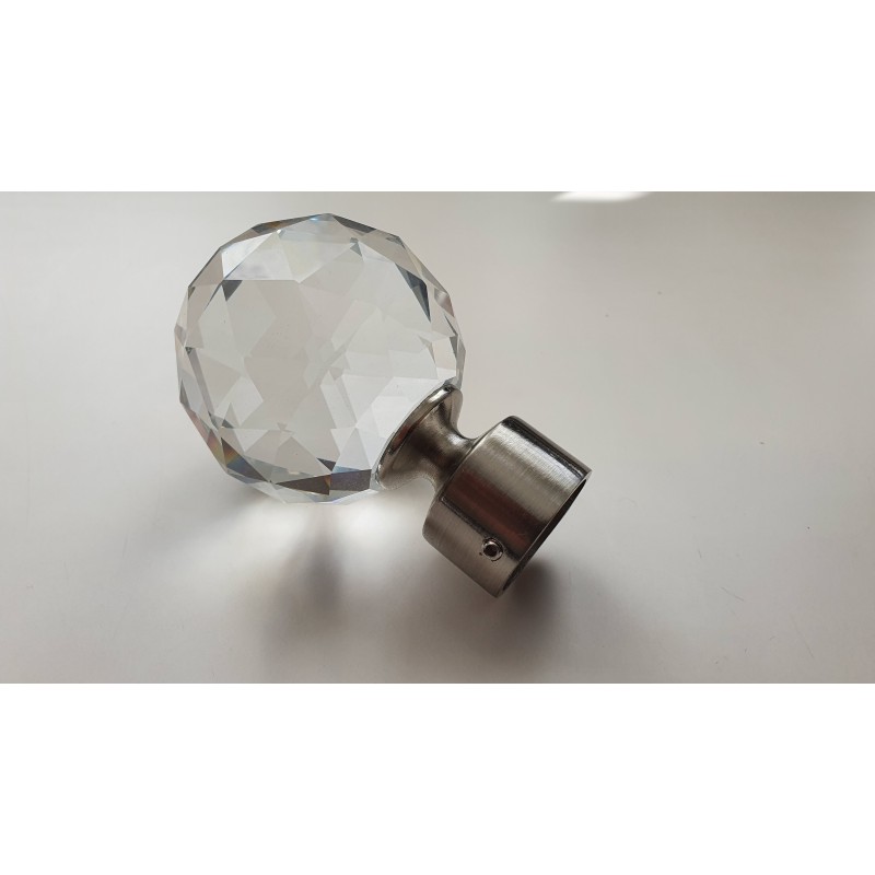 Blizgaus chromo 25mm crystal oval antgalis