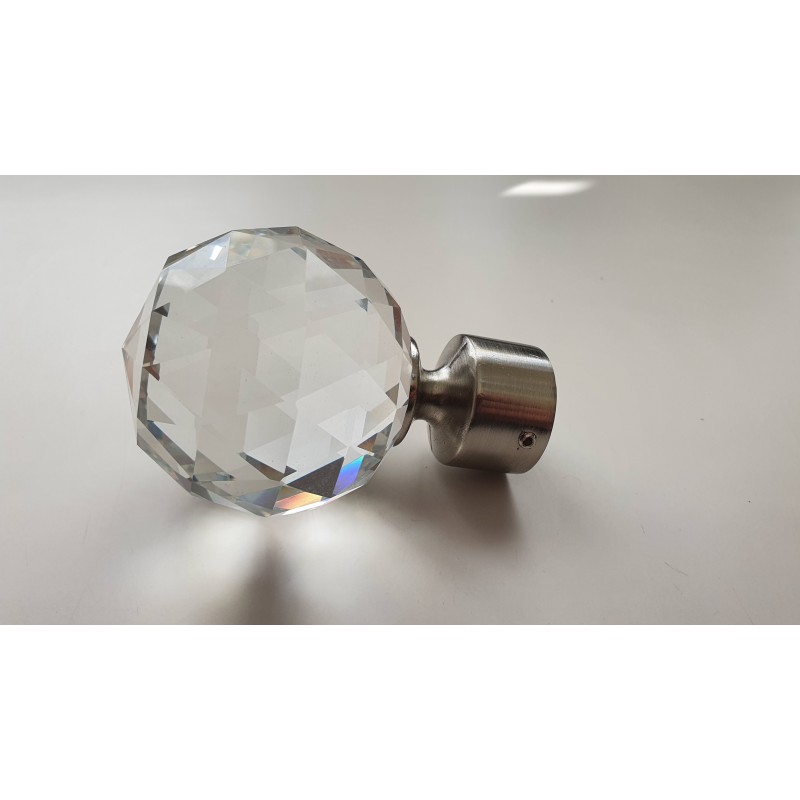 Blizgaus chromo 25mm crystal oval antgalis