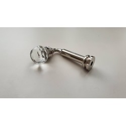 Blizgaus chromo 25mm Kabliukas į sieną su krištolu antgalis