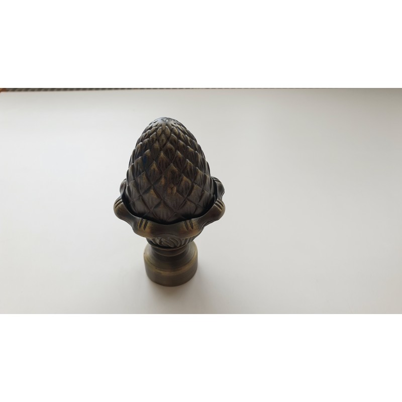 Antikinės Bronzos 25mm Kankorėžis antgalis