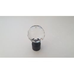 Juodi 19mm crystal oval antgalis