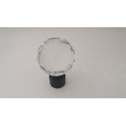 Juodi 25mm Crystal oval antgalis