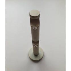 Balto aukso 19mm Apvali dviguba kojelė