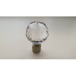 Balto aukso 19mm Crystal oval antgalis