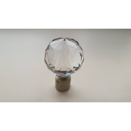 Balto aukso 19mm Crystal oval antgalis