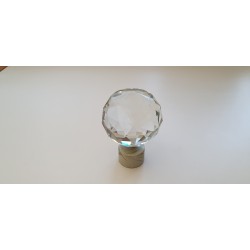 Balto aukso 25mm Crystal oval antgalis