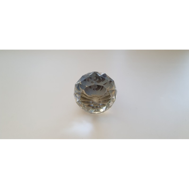 Balto aukso 25mm Crystal oval antgalis